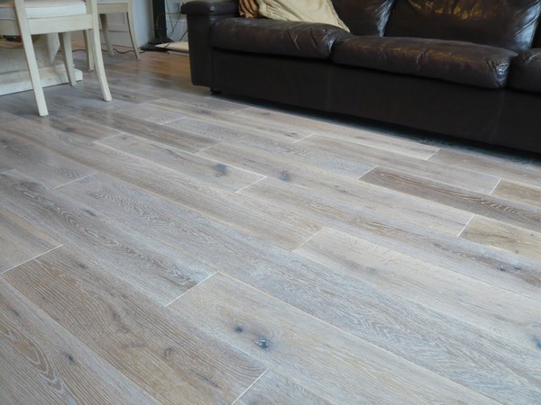 fumed and white oiled flooring